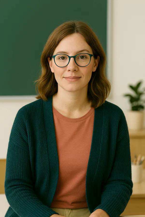 Mindset Online-Psychotherapie für Lehrkräfte_01_4 Eine sympathische, professionelle und Ruhe ausstrahlende Mindset-Psychotherapeutin wartet darauf dich unterstützen zu können.
